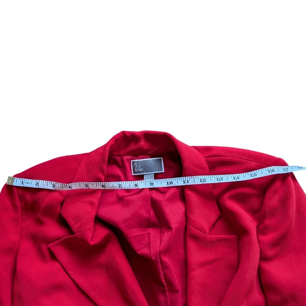 Chelsea28 Red Double Breasted Blazer Jacket SMALL Preppy Nautical Career Nordies